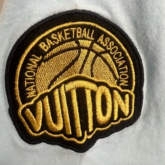 Streetwear Style Light Blue T-Shirt with NBA Patches - Picture 3 of 10